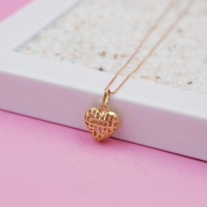 Conjunto Colgante Corazón con Diseño