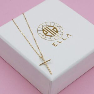 Cadena con Colgante de Cruz Oro Amarillo 18k
