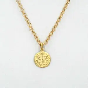 Conjunto Medalla Espíritu Santo Oro 18k