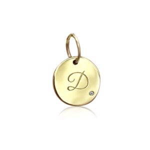 Medalla Personalizada Oro 18k con Diamante