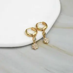 Aros dorados 18 quilates – alta joyería chilena Ella Joyas