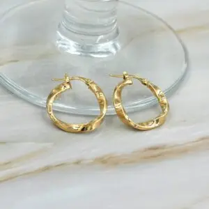 Aros de oro 18K – estilo minimalista y femenino