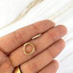 Aros pequeños con brillo – oro amarillo 18 quilates