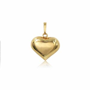 Colgante Corazón Liso 13mm Oro 18k