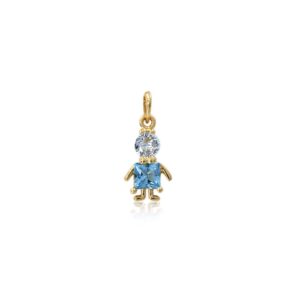Colgante Niño Azul Oro 18k