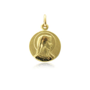 Medalla Virgen de Perfil Oro 18k