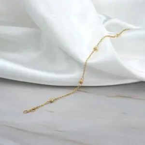 Pulsera Rolo Mini con Bolitas 3mm