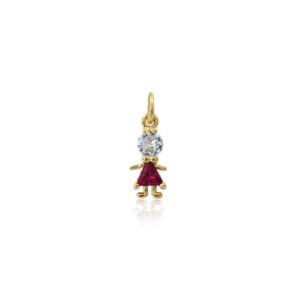 Colgante Niña Rosa Oro 18k