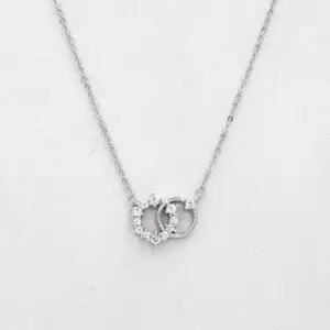 Conjunto Círculos Circones en Plata 925 Italiana Rodinada