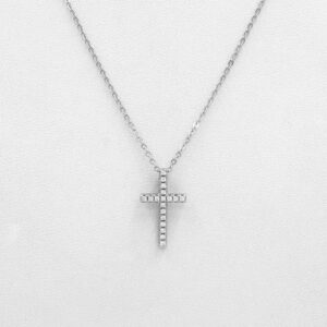 Conjunto Cruz Circones en Plata 925 Italiana Rodinada