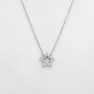 Conjunto Estrella Circones en Plata 925 Italiana Rodinada