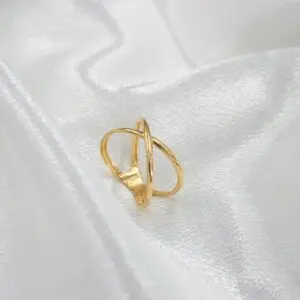 Anillo Cruzado Oro 18k