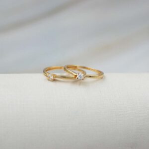 Anillo Solitario 3mm Oro 18k