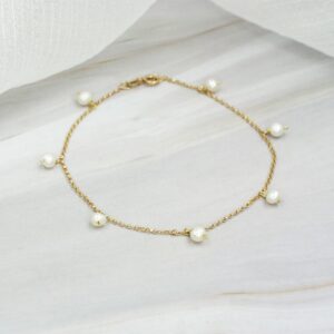 Pulsera Perlas Oro 18k