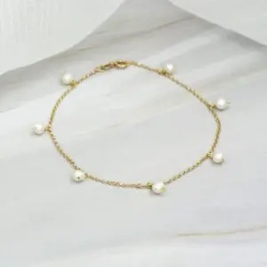 Pulsera Perlas Oro 18k