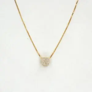 Conjunto Punto Cuadrado Oro 18k