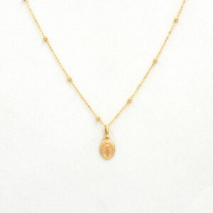 Conjunto Virgen Rayos Oro 18k