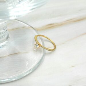 Anillo Solitario Circones Oro 18k