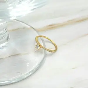 Anillo Solitario Circones Oro 18k