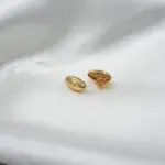 Aros de oro macizo 18k, diseño oval pulido de alta calidad para mujer.