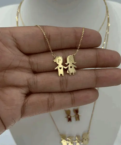 Collar Familia Oro 18k - el regalo perfecto para las mamas 