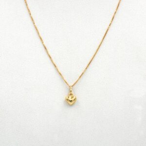 Conjunto Corazón Mini de oro 18k con cadena y colgante delicado.