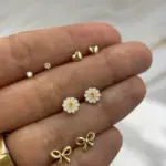 aros delicados oro amarillo 18k mujer