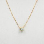 Cadena Punto de Luz de oro amarillo 18k con topacio natural.