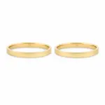 argollas de matrimonio plana oro amarillo 18k de 2 mm