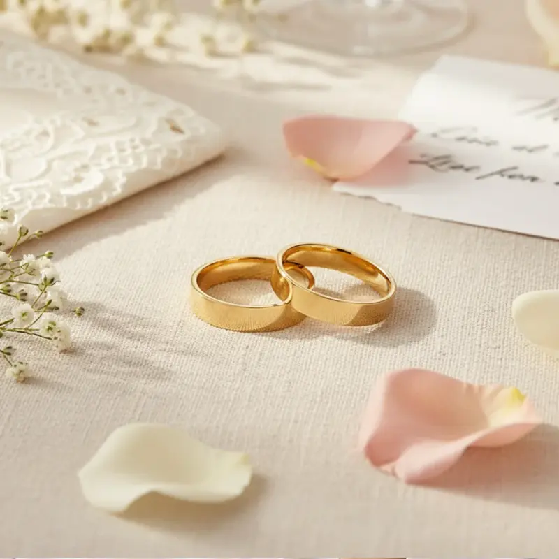 alianzas de matrimonio planas oro amarillo 18k 4 mm