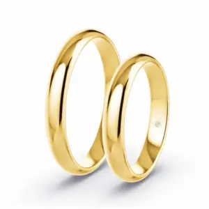 argollas de matrimonio oro amarillo 18k modelo inglés
