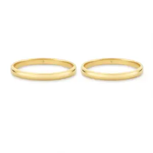 argolla de matrimonio modelo inglés oro amarillo 18k de 2 mm