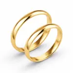 argolla de matrimonio modelo inglés oro amarillo 18k pulido brillante