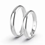 argollas de matrimonio modelo inglés en oro blanco 18k de 3,5 mm