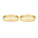 argollas de matrimonio media caña oro amarillo 18k anatómicas