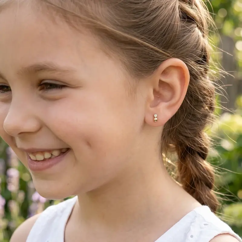 aro punto de luz oro amarillo 18k delicados para mujer o niña