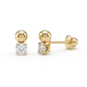 aro punto de luz oro 18k bebé niña mujer