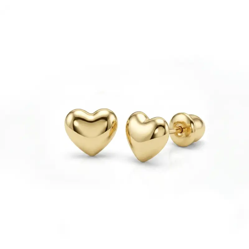 aro corazon liso oro 18k pequeño